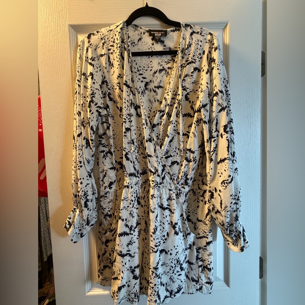 Black and White Women's romper